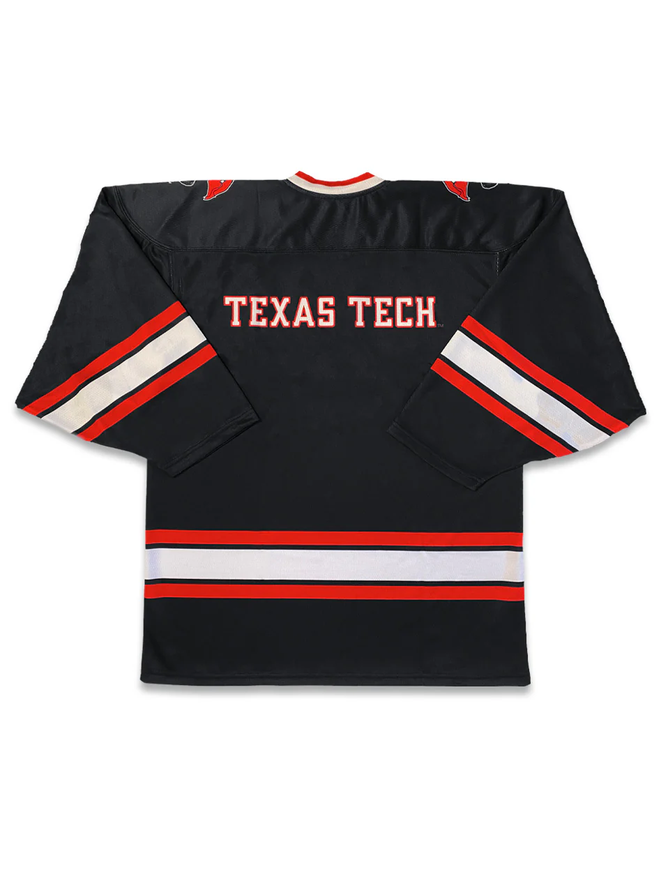 Texas Tech Red Raiders "Throwback" Black Hockey Jersey - Image 2