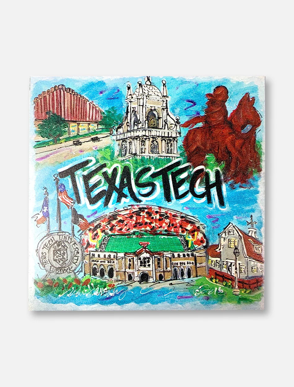 Texas Tech Red Raiders Traditions Collage Magnet Decal