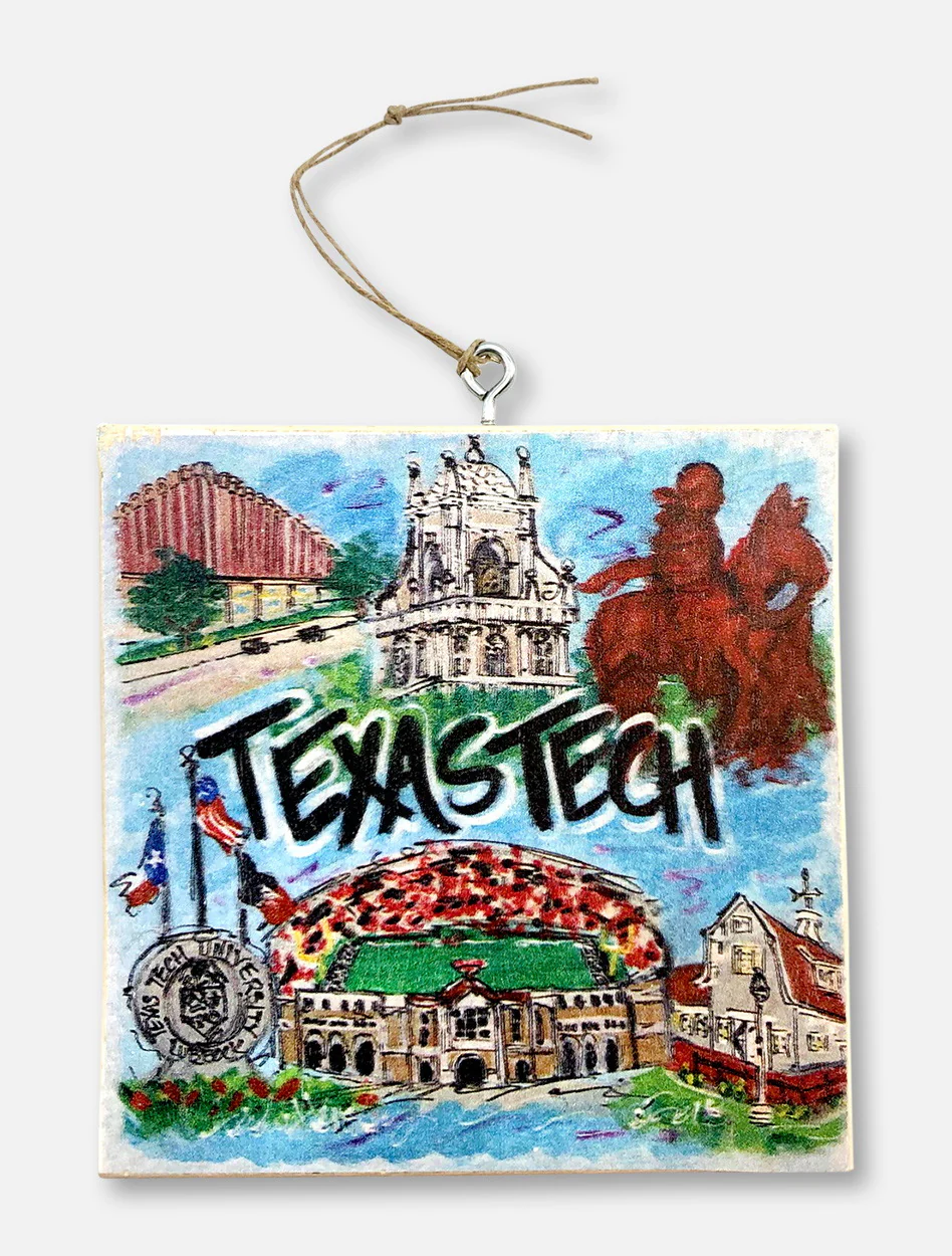 Texas Tech Red Raiders Traditions Collage Wood Ornament