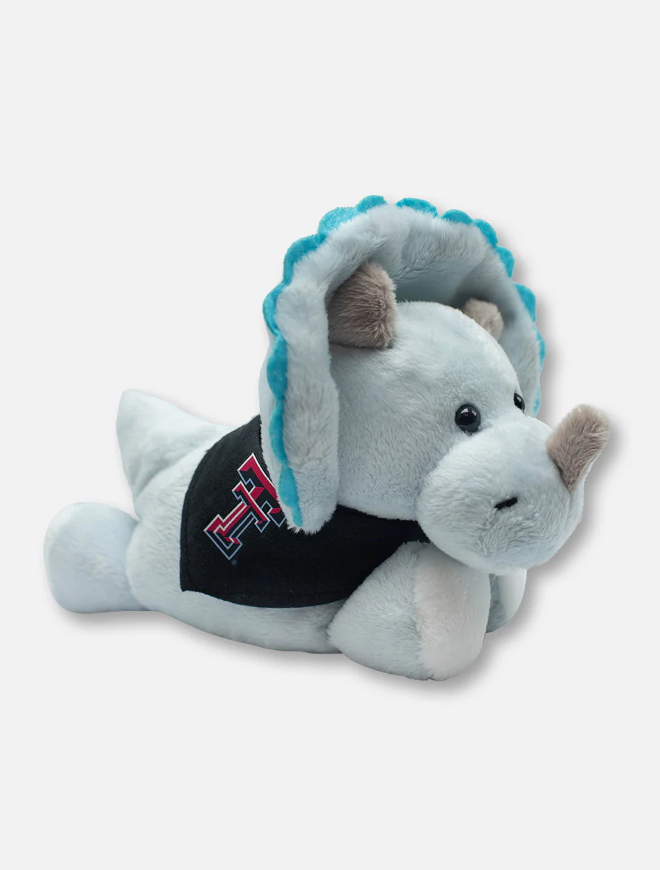 Texas Tech Red Raiders Triceratops Plush Toy with Double T Bandana