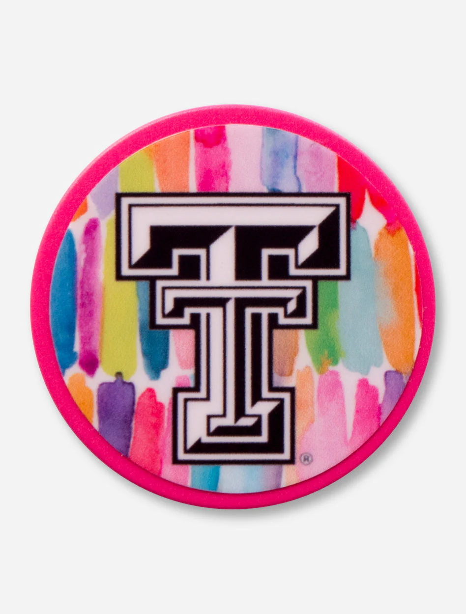 Texas Tech Red Raiders Watercolor Pop Socket Grip Stand - Image 3