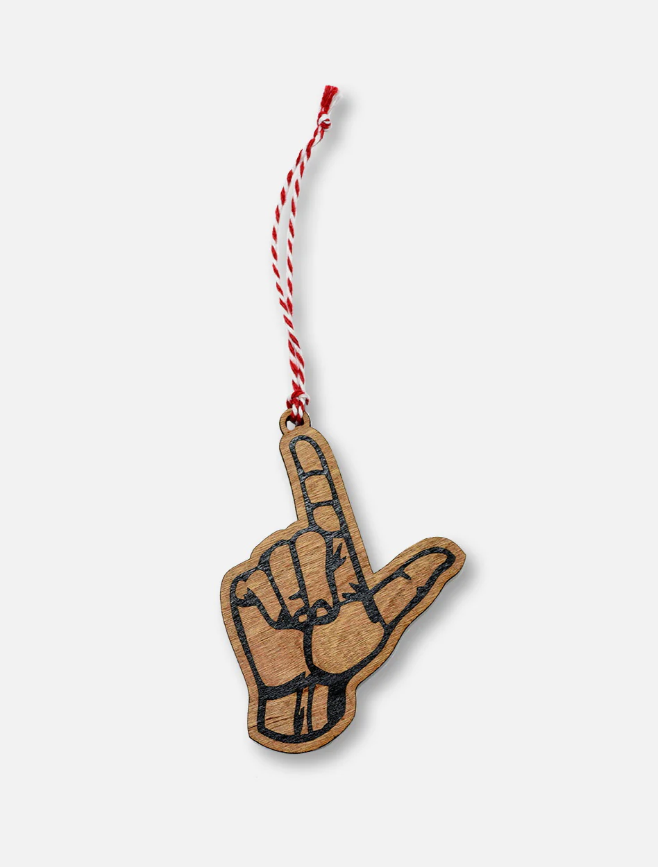 Texas Tech Red RaidersGuns Up Logo Wooden Ornament
