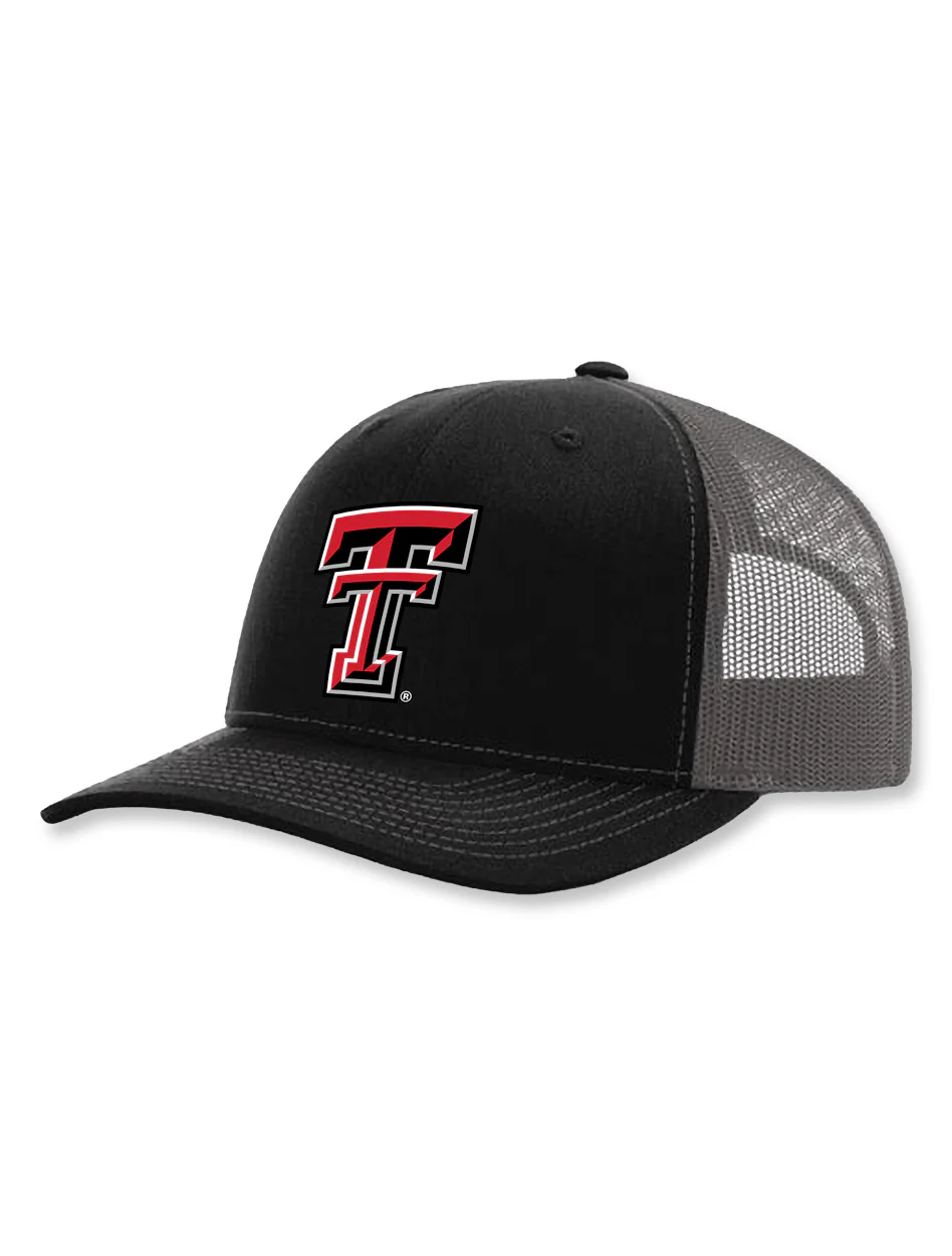Texas Tech Richardson Double T Black Trucker Snapback Cap
