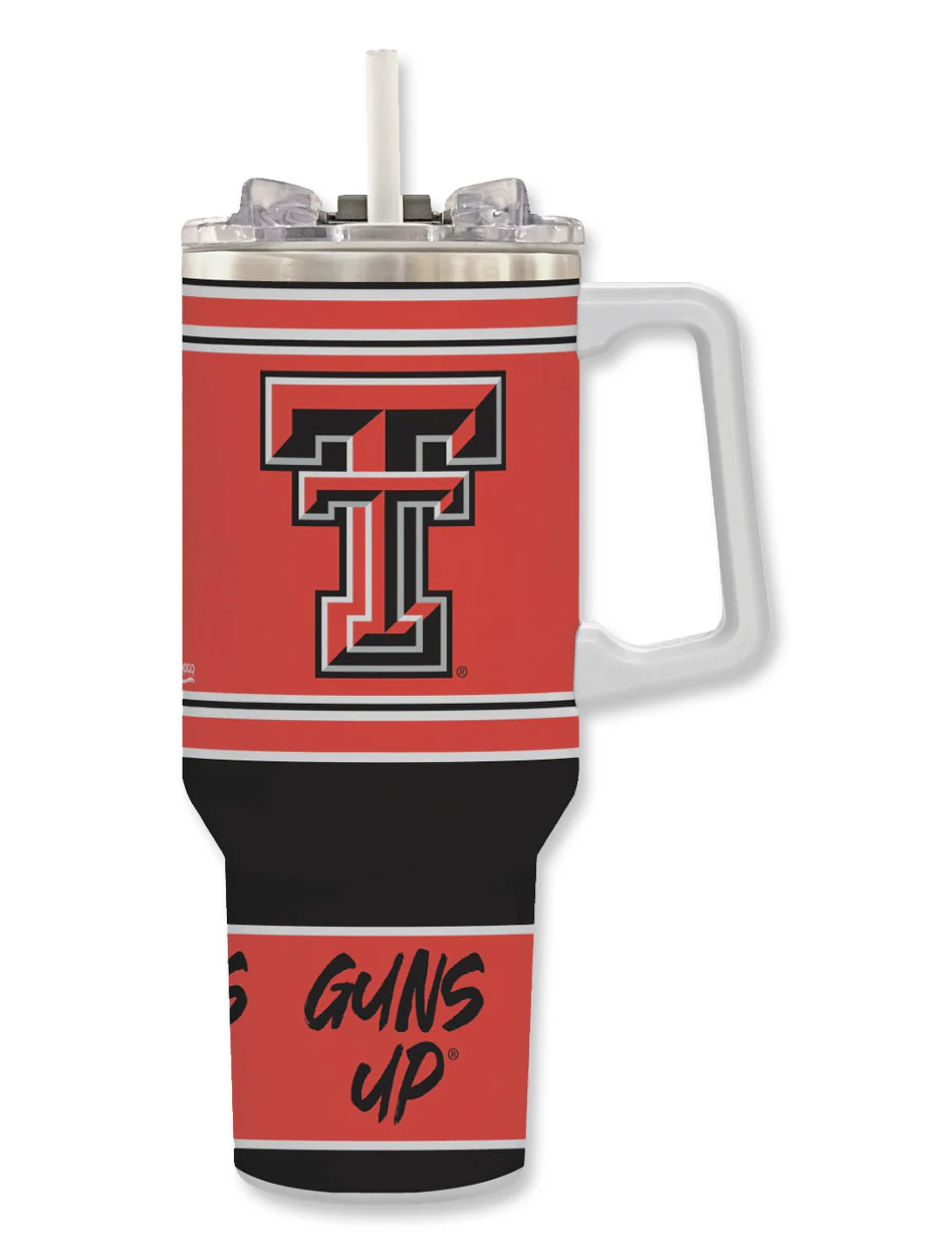 Texas Tech "Rocky" 40 oz Tumbler with Handle - Image 2