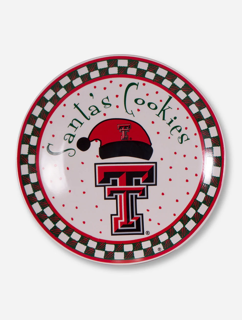 Texas Tech Santa Cookie Plate