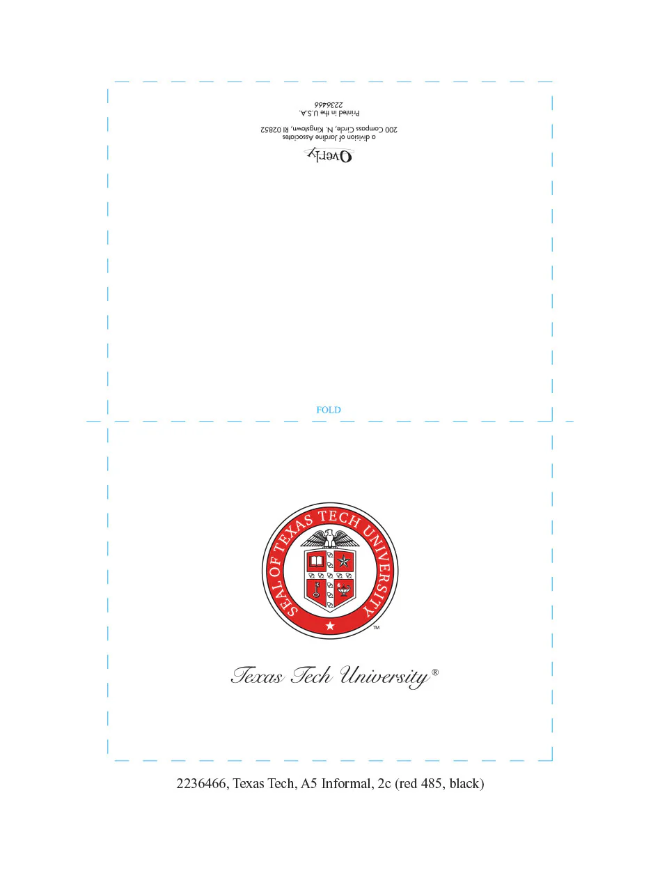 Texas Tech School Seal Note Cards