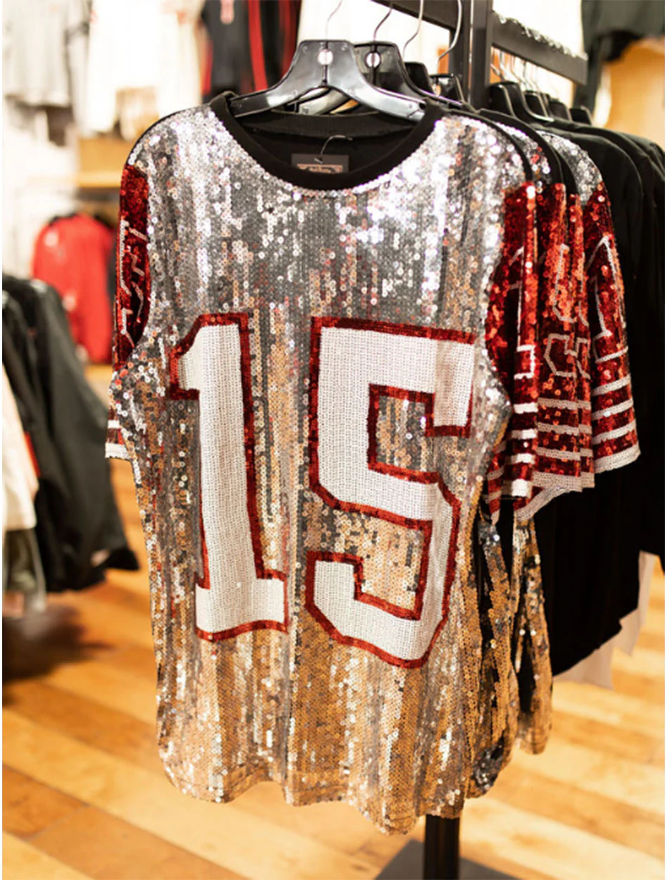 Texas Tech Sequin #15 T-Shirt Dress - Image 3