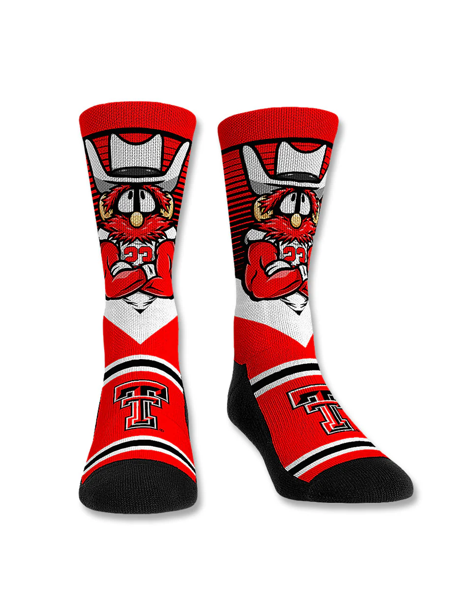 Texas Tech "Showdown" Raider Red Youth Socks