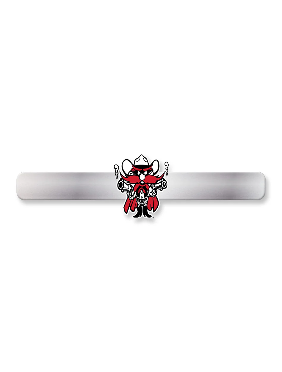 Texas Tech Silver Raider Red Tie Bar