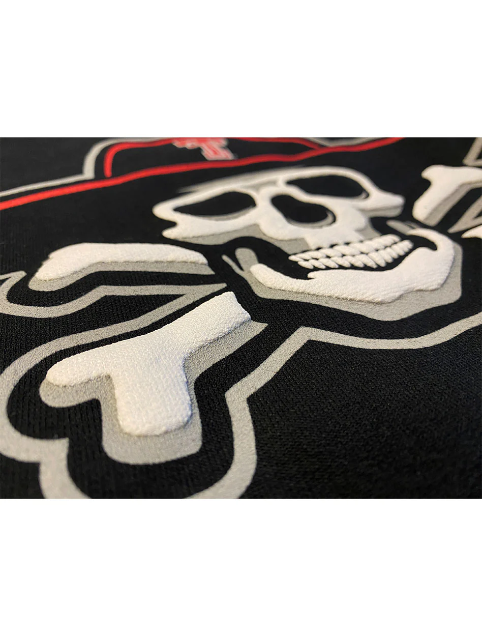 Texas Tech "Skull & Bones" Puff Print Crew Sweatshirt - Image 2