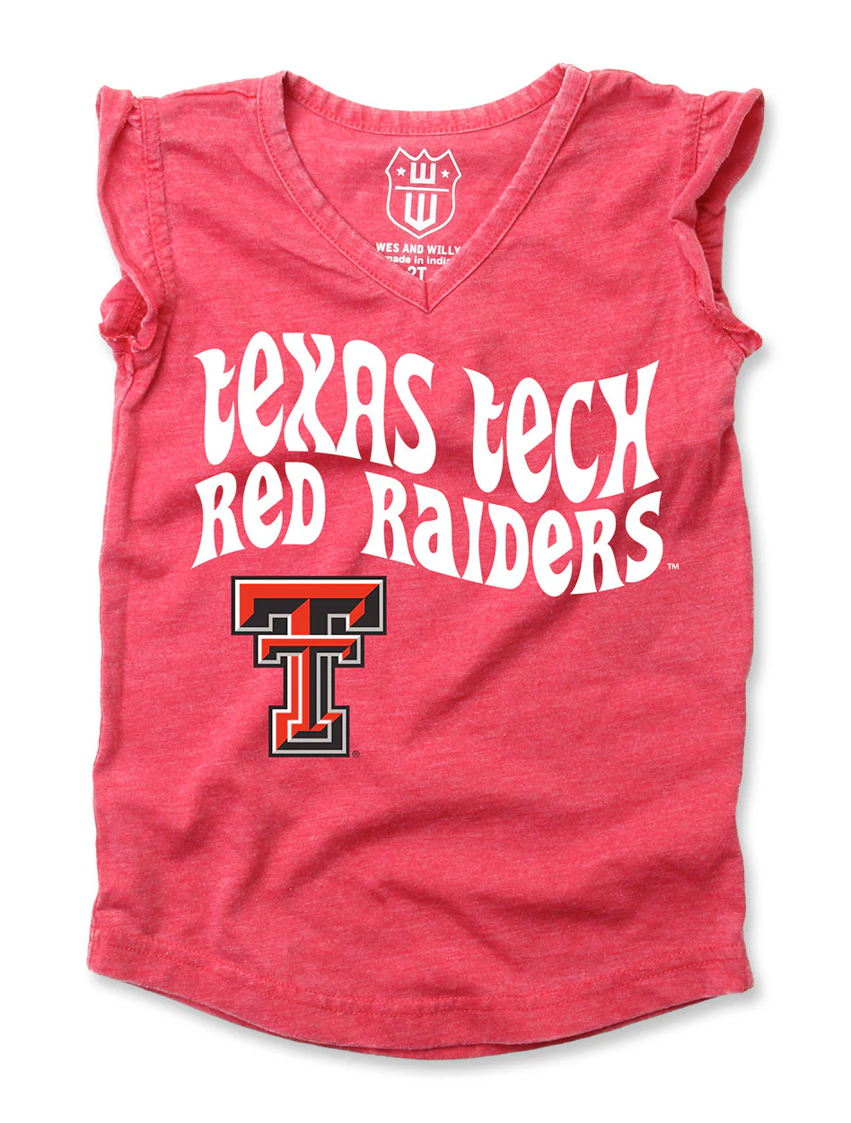 Texas Tech " So 70's" TODDLER Ruffle Sleeve Tee