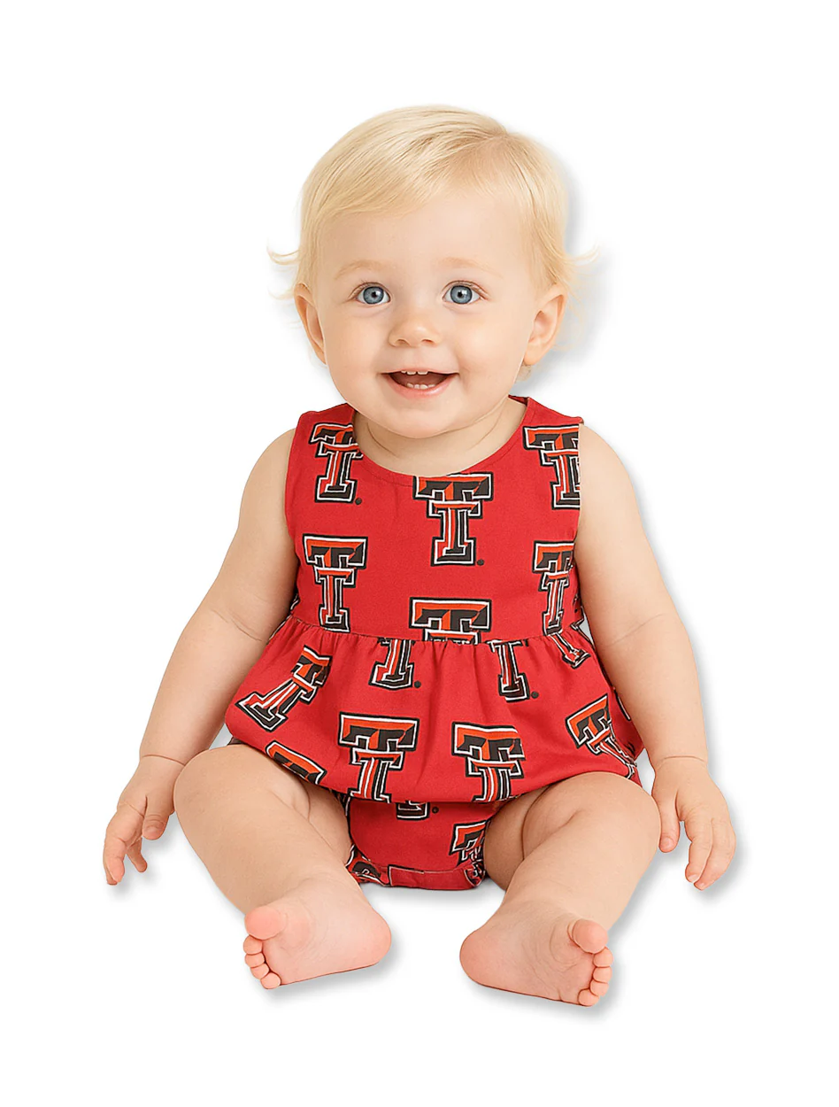 Texas Tech Stewart Simmons Poplin Onesie Dress