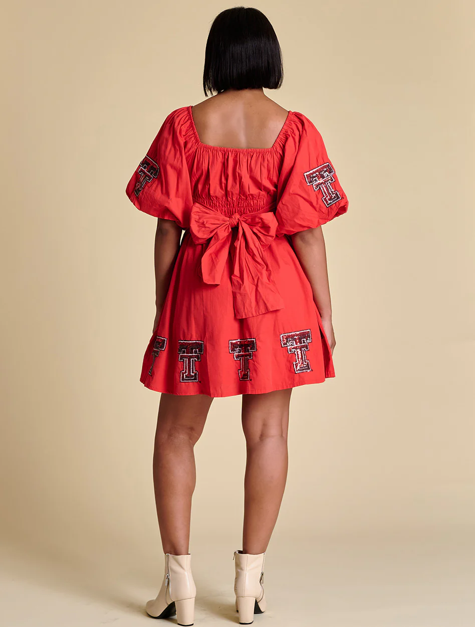 Texas Tech Stewart Simmons Puff Sleeve Dress - Image 2