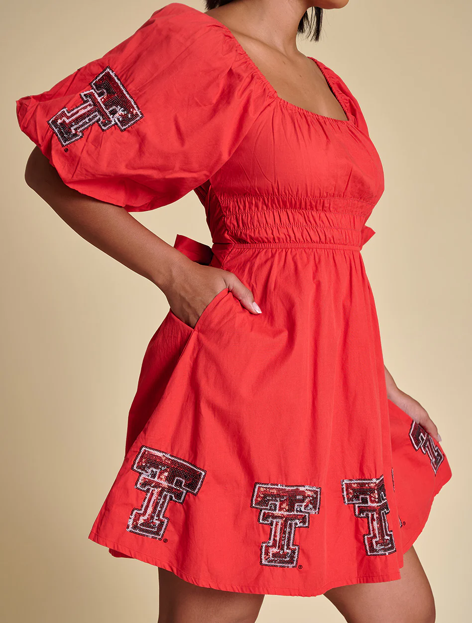 Texas Tech Stewart Simmons Puff Sleeve Dress - Image 3