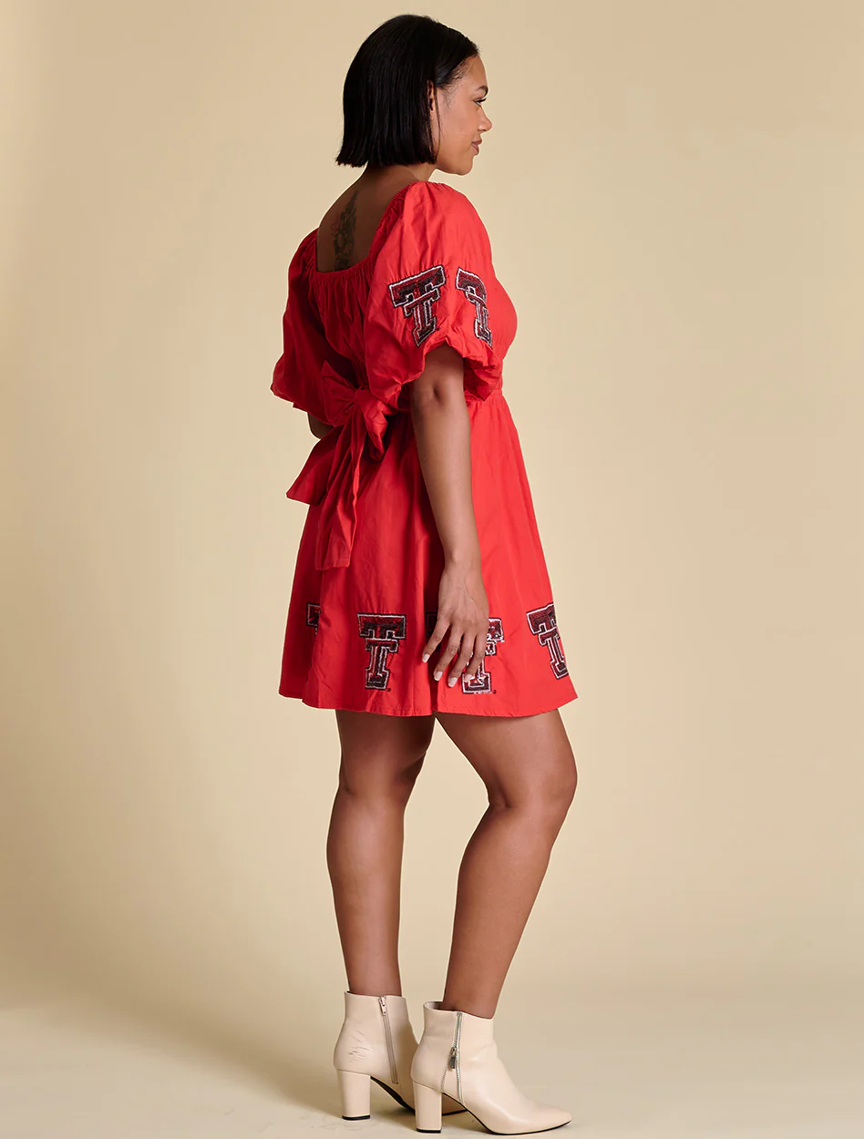 Texas Tech Stewart Simmons Puff Sleeve Dress - Image 4