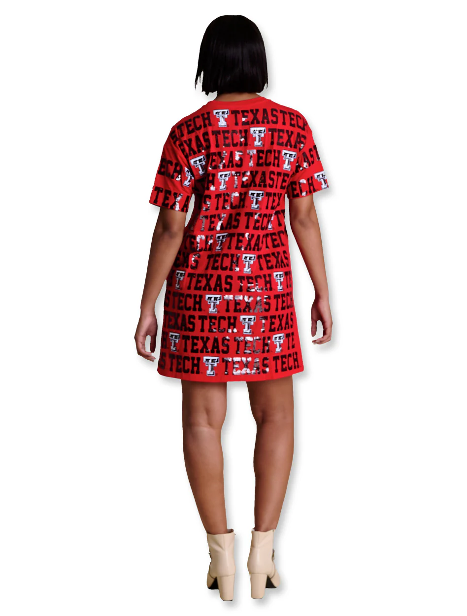 Texas Tech Stewart Simmons "The Sequin Repeat" T-Shirt Dress - Image 2