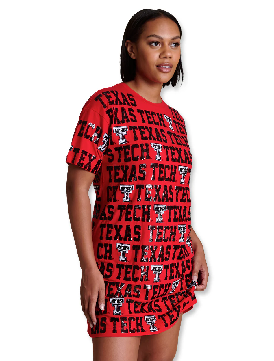 Texas Tech Stewart Simmons "The Sequin Repeat" T-Shirt Dress - Image 4