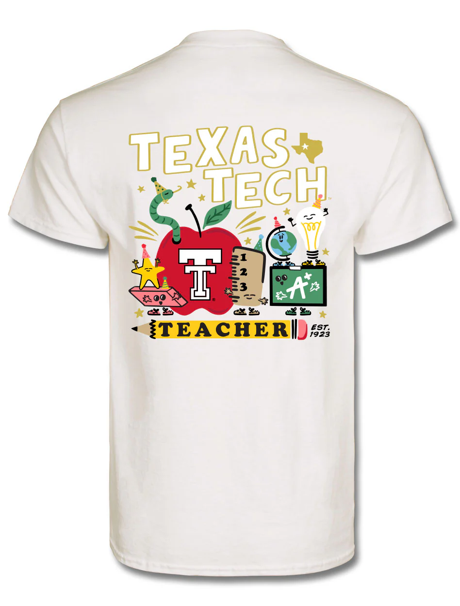 Texas Tech Red Raiders Teacher Ivory T-Shirt
