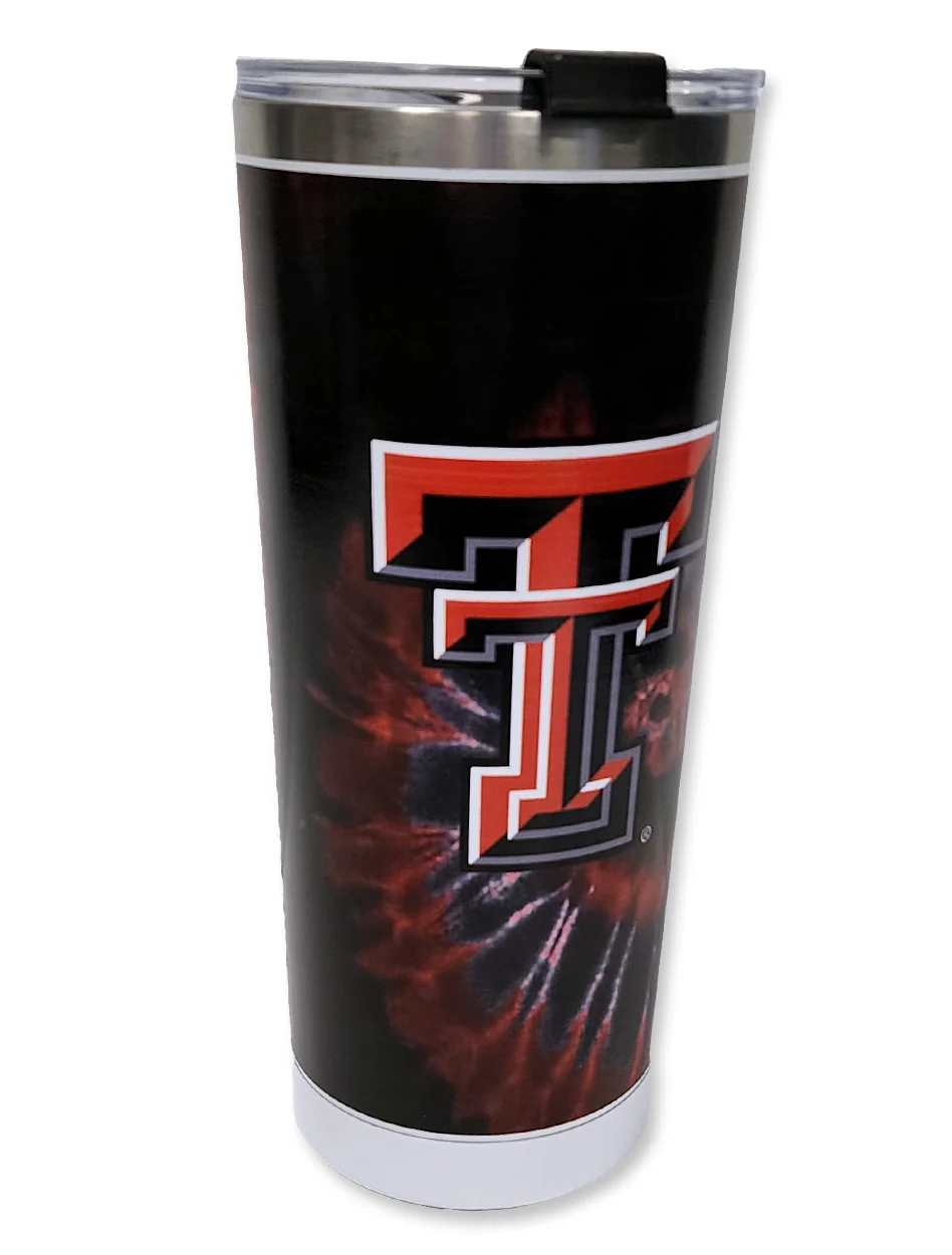 Texas Tech Team Color Tie Dye 24 oz Travel Tumbler - Image 2
