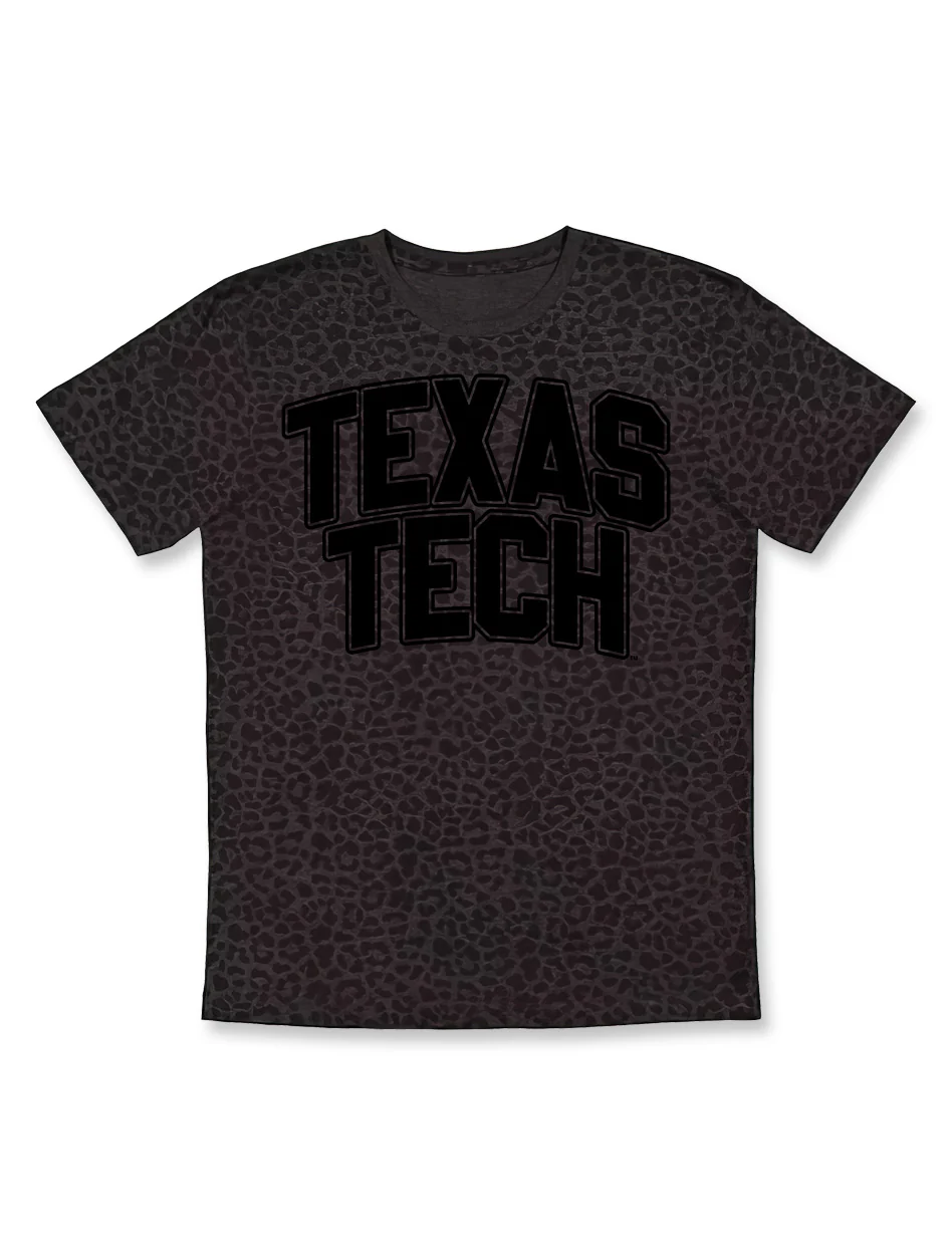 Texas Tech "The Black Label" Leopard Short Sleeve T-Shirt