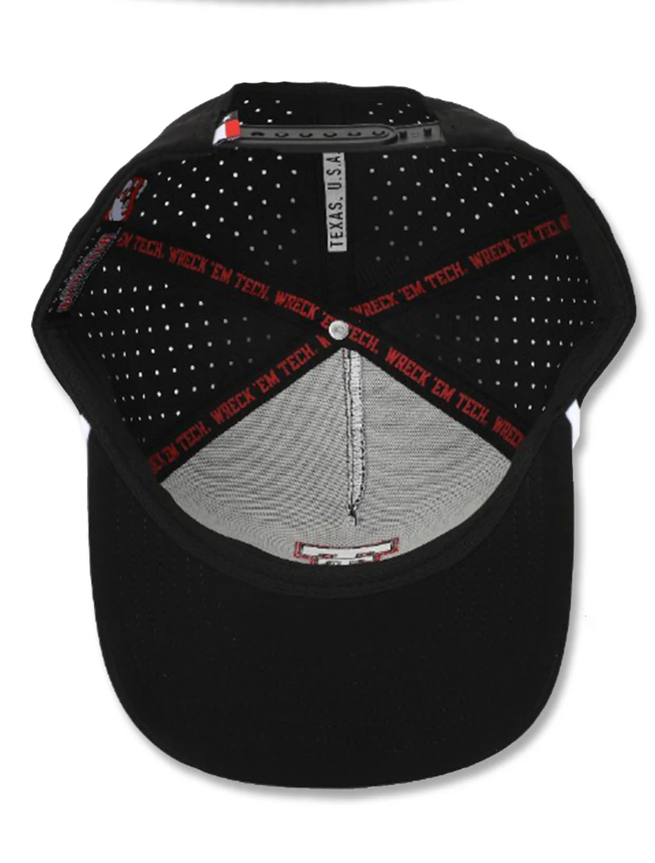 Dark Horse Texas Tech "Throwback" Black Corded Sport Snapback Cap - Image 3