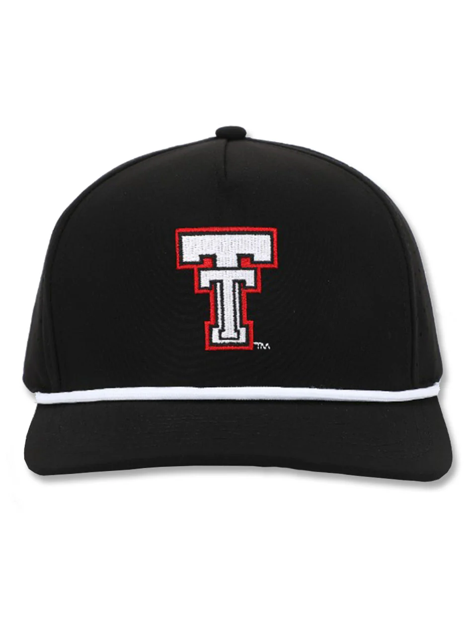 Dark Horse Texas Tech "Throwback" Black Corded Sport Snapback Cap - Image 5