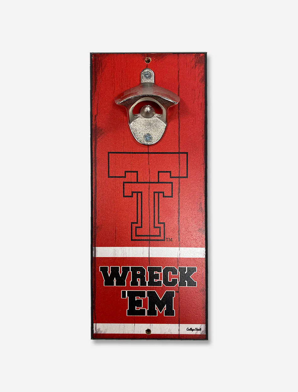 Texas Tech Throwback "Vault Wreck'em" Wall Mount Bottle Opener