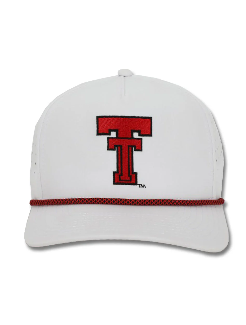 Dark Horse Texas Tech "Throwback" White Corded Sport Snapback Cap - Image 2