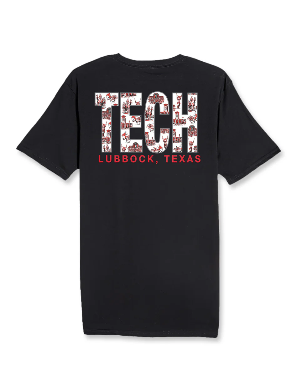 Texas Tech "Toile" TECH Block T-Shirt
