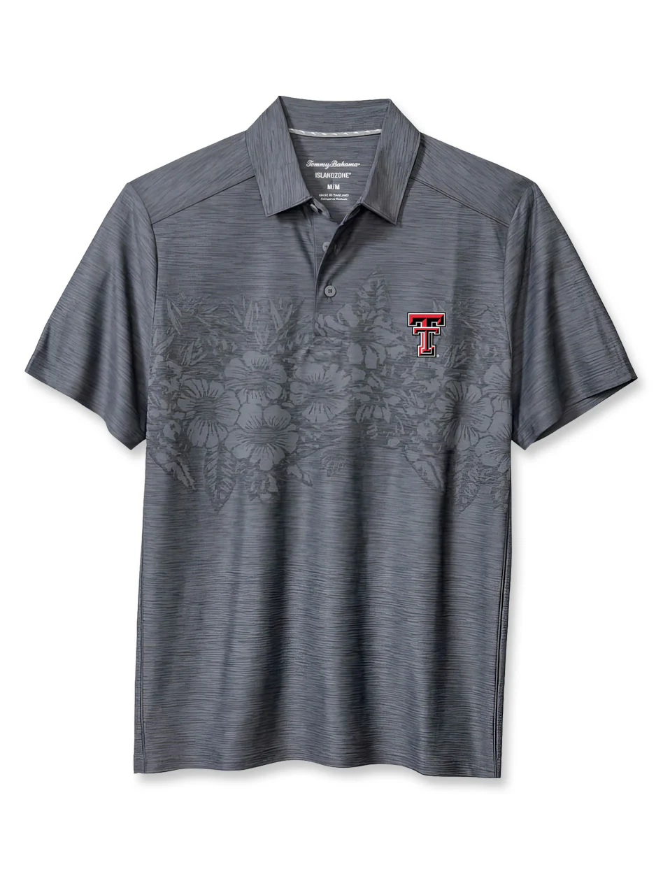 Tommy Bahama Texas Tech "Palm Coast Hibiscus Border" Polo - Image 2