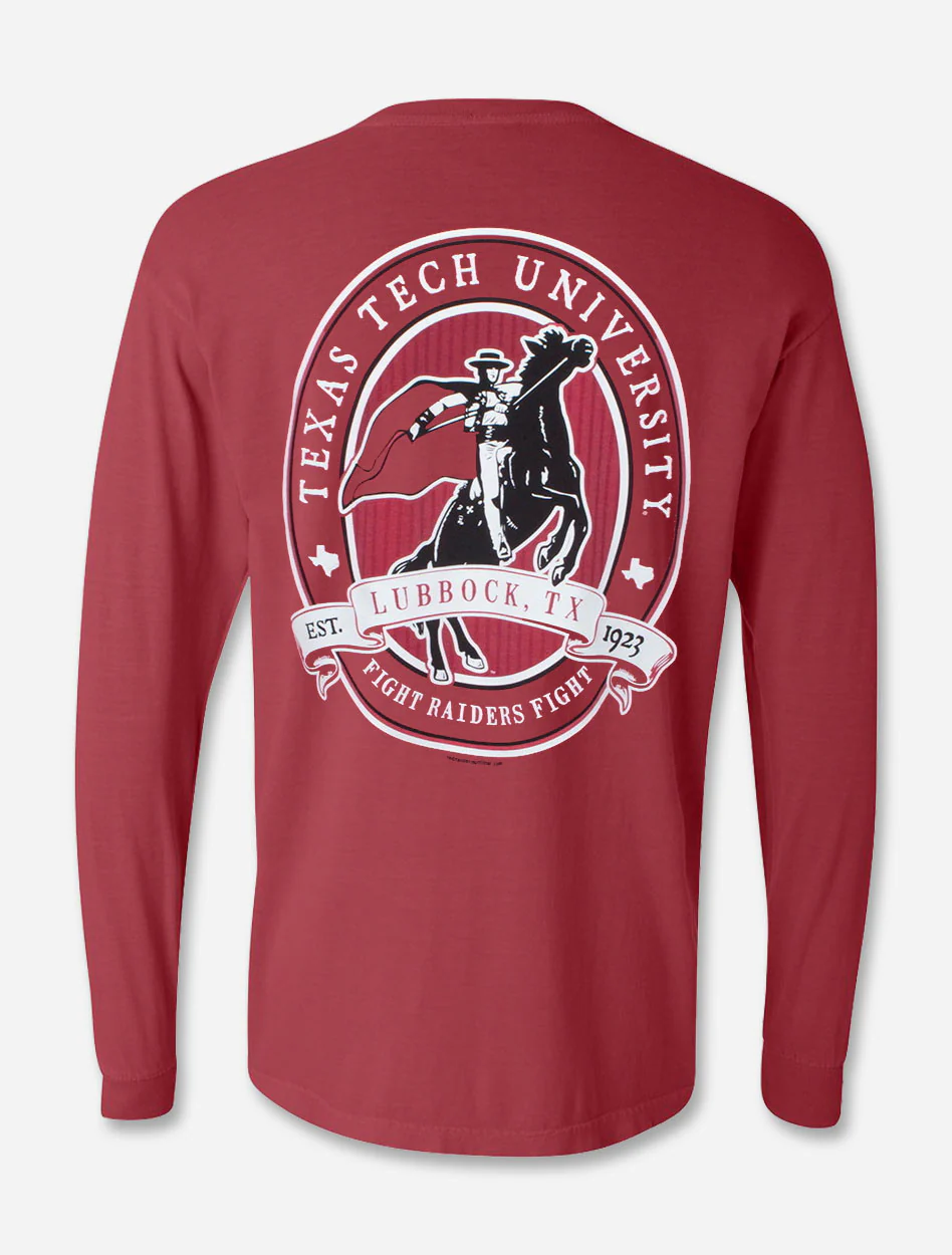 Texas Tech "Tonal Oval" Masked Rider Label Long Sleeve T-Shirt - Image 3