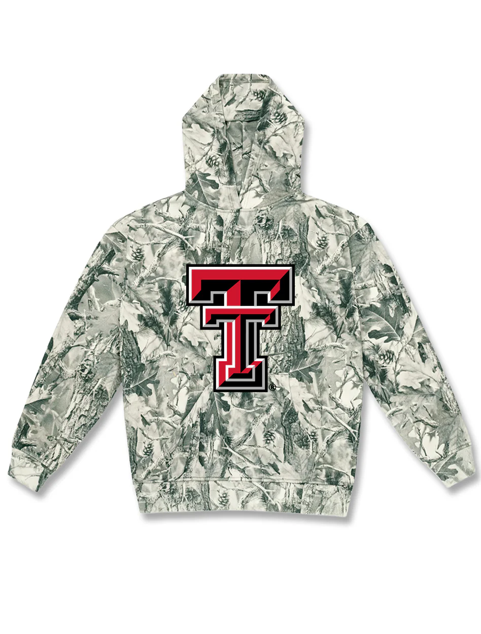 Texas Tech "Twill Double T" Washed Camo Hoodie