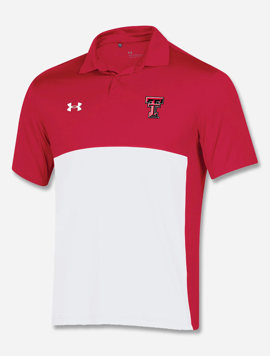 **Texas Tech Under Armour Coaches Sideline 2022 "Audible" T2G Blocked Polo