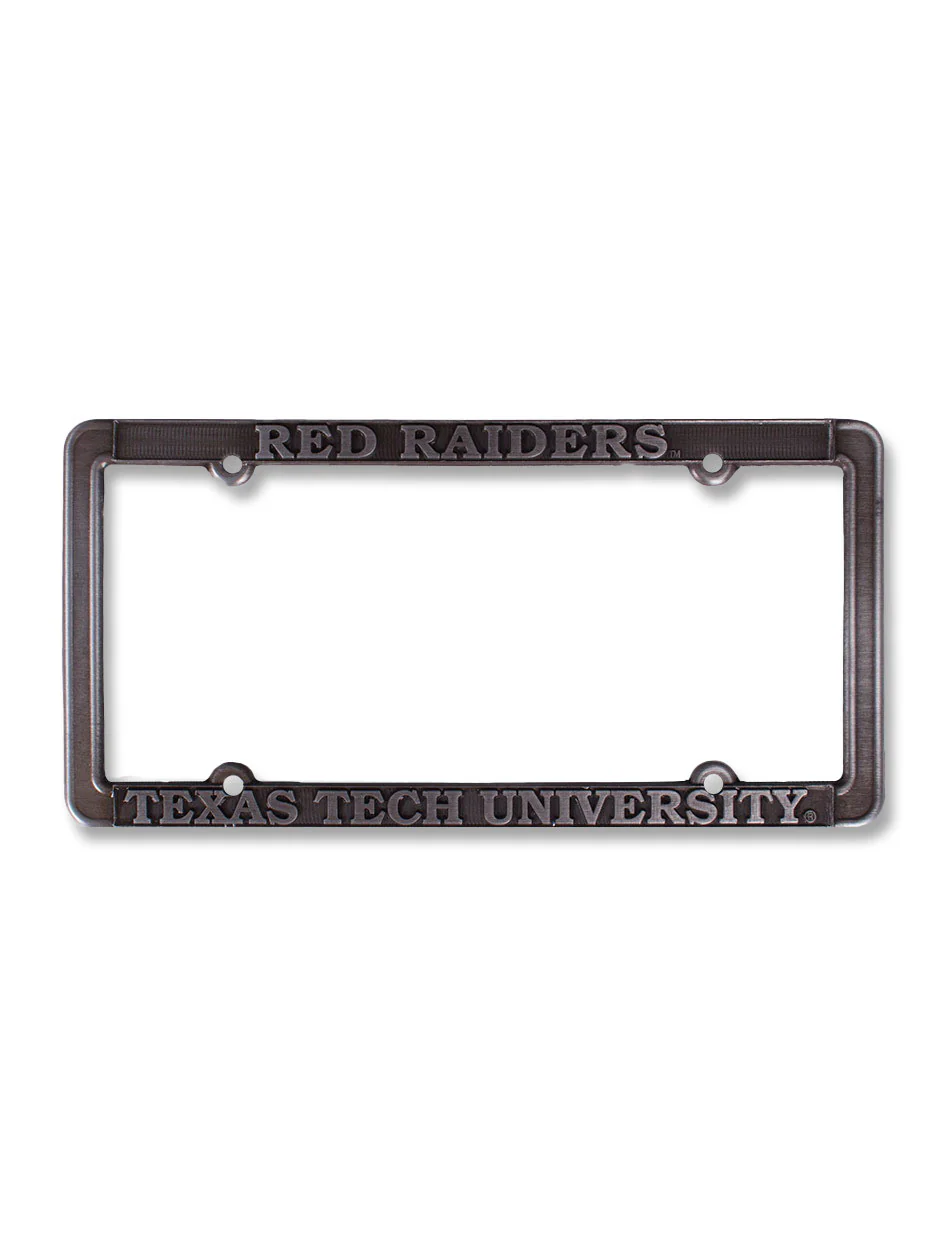 Texas Tech University Gunmetal License Plate Frame