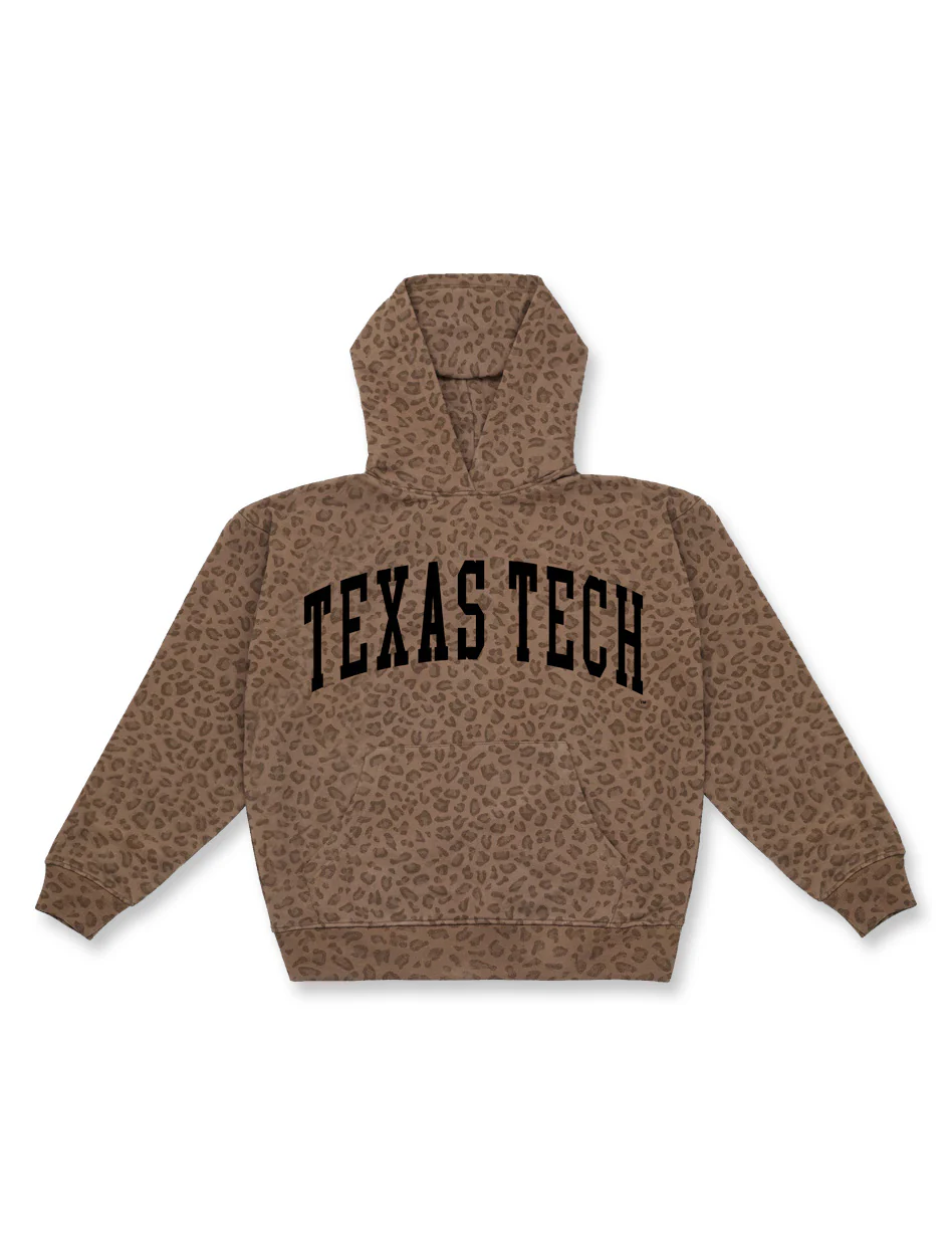 Texas Tech Vintage Twill Arch on Leopard Hood