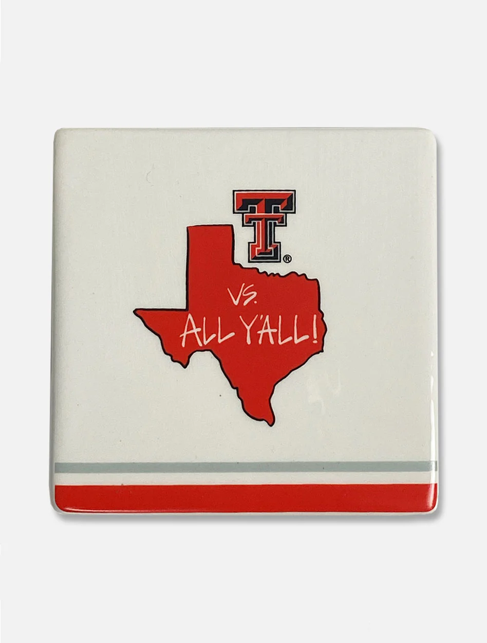 Texas Tech Vs. All Y'All Set of 4 Coasters & Holder - Image 2