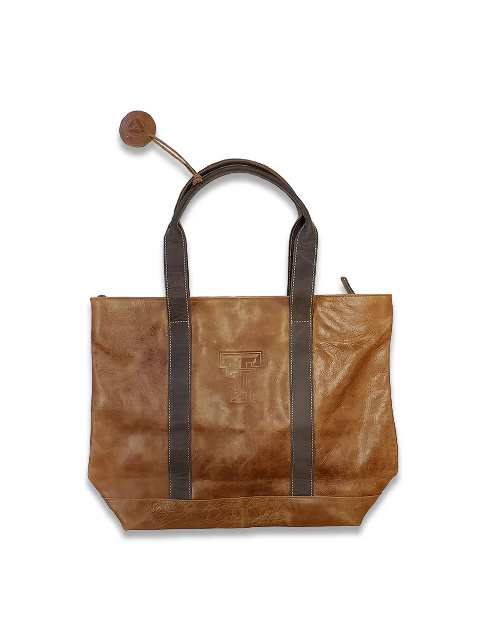 Texas Tech Westbridge Leather Tote