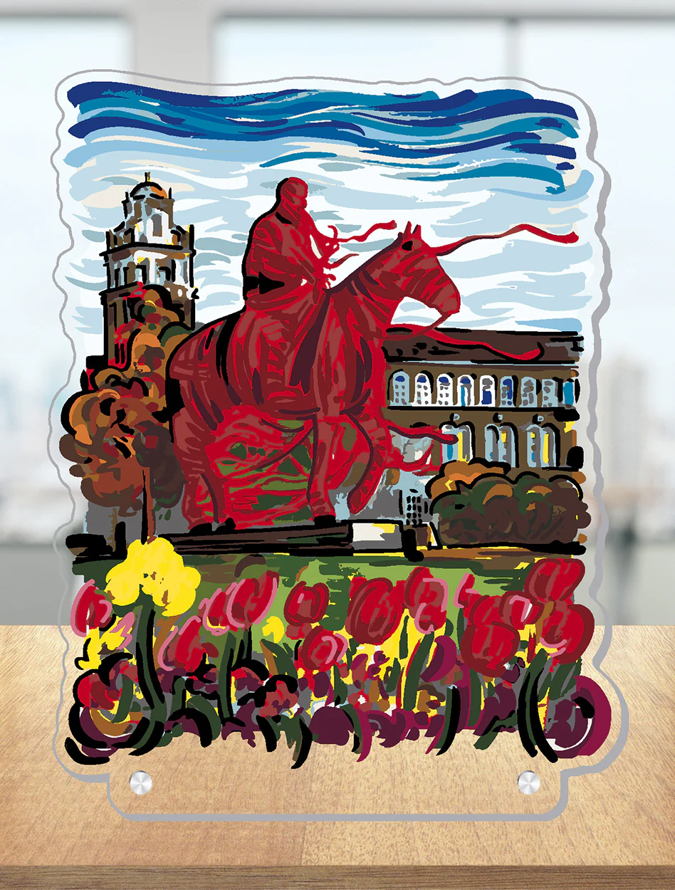 Texas Tech "Will Rogers" Artist Rendering Acrylic Standee