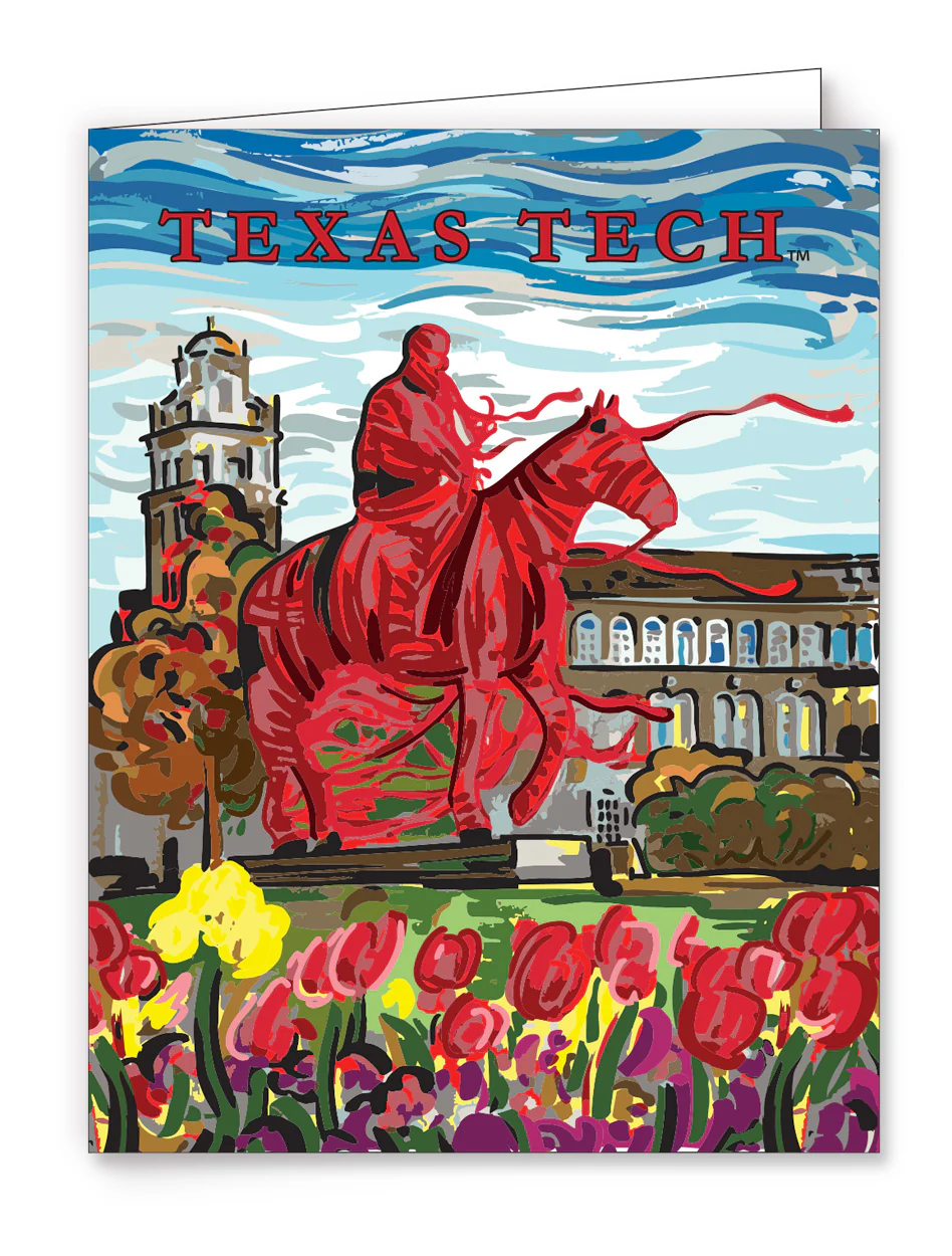 Texas Tech "Wrapped Will Rogers" Artist Rendering 10 pack Notecards