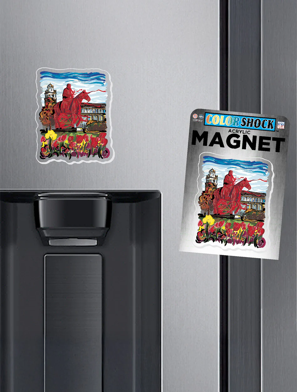 Texas Tech "Wrapped Will Rogers" Artist Rendering Magnet