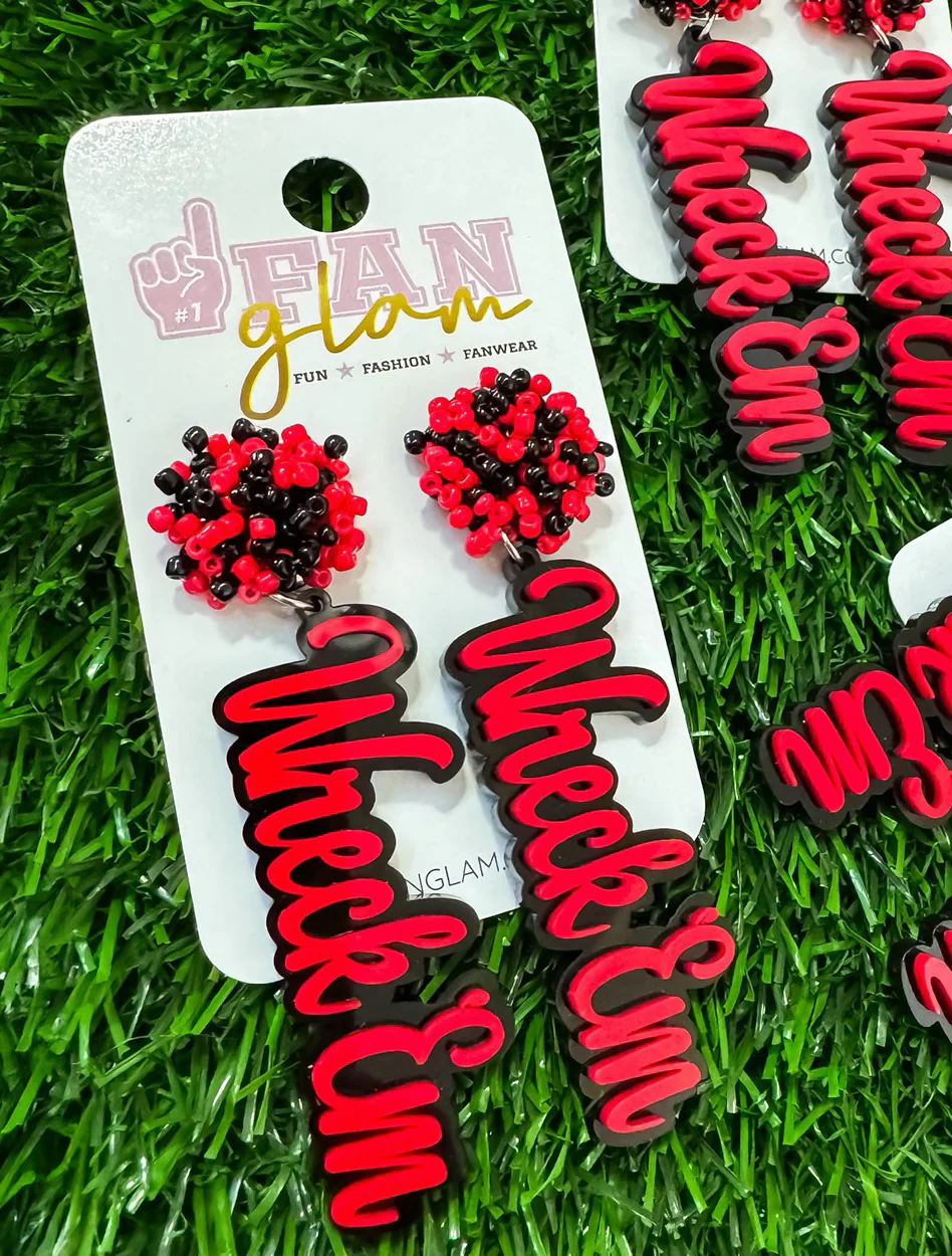 Texas Tech Wreck'Em Acrylic Earrings