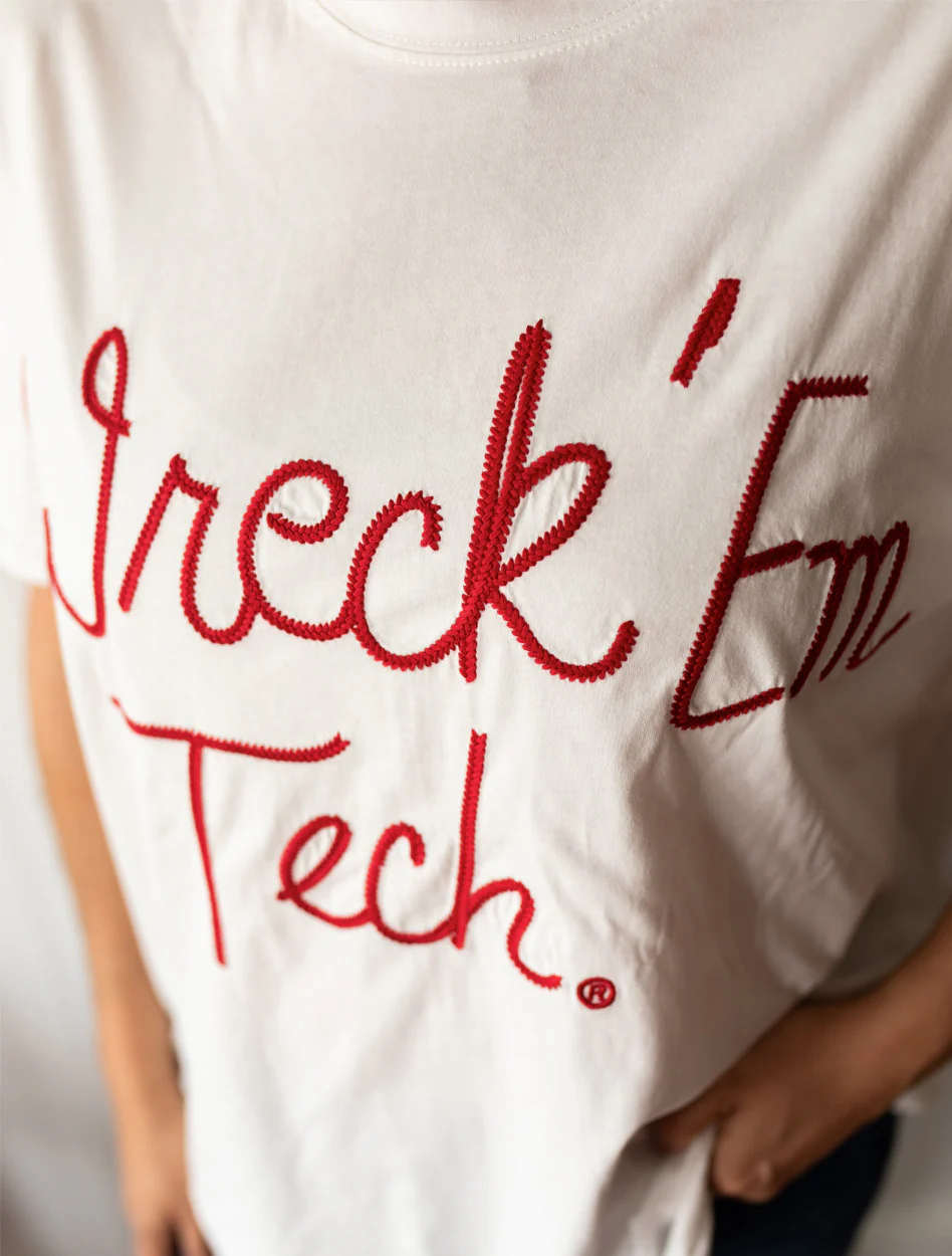 Texas Tech "Wreck'em Tech" Chain Stitch Roll Edge Tee - Image 2