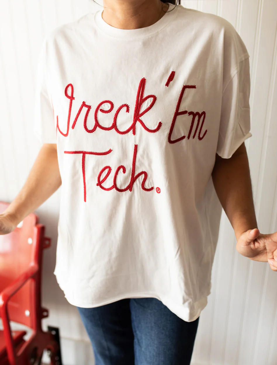 Texas Tech "Wreck'em Tech" Chain Stitch Roll Edge Tee - Image 3