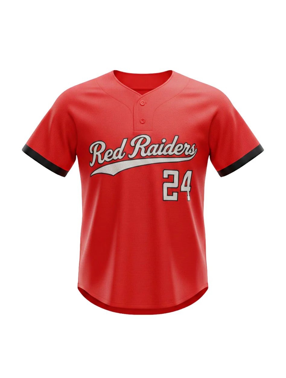 Texas Tech YOUTH "Canady Script" Softball Red Jersey - Image 2