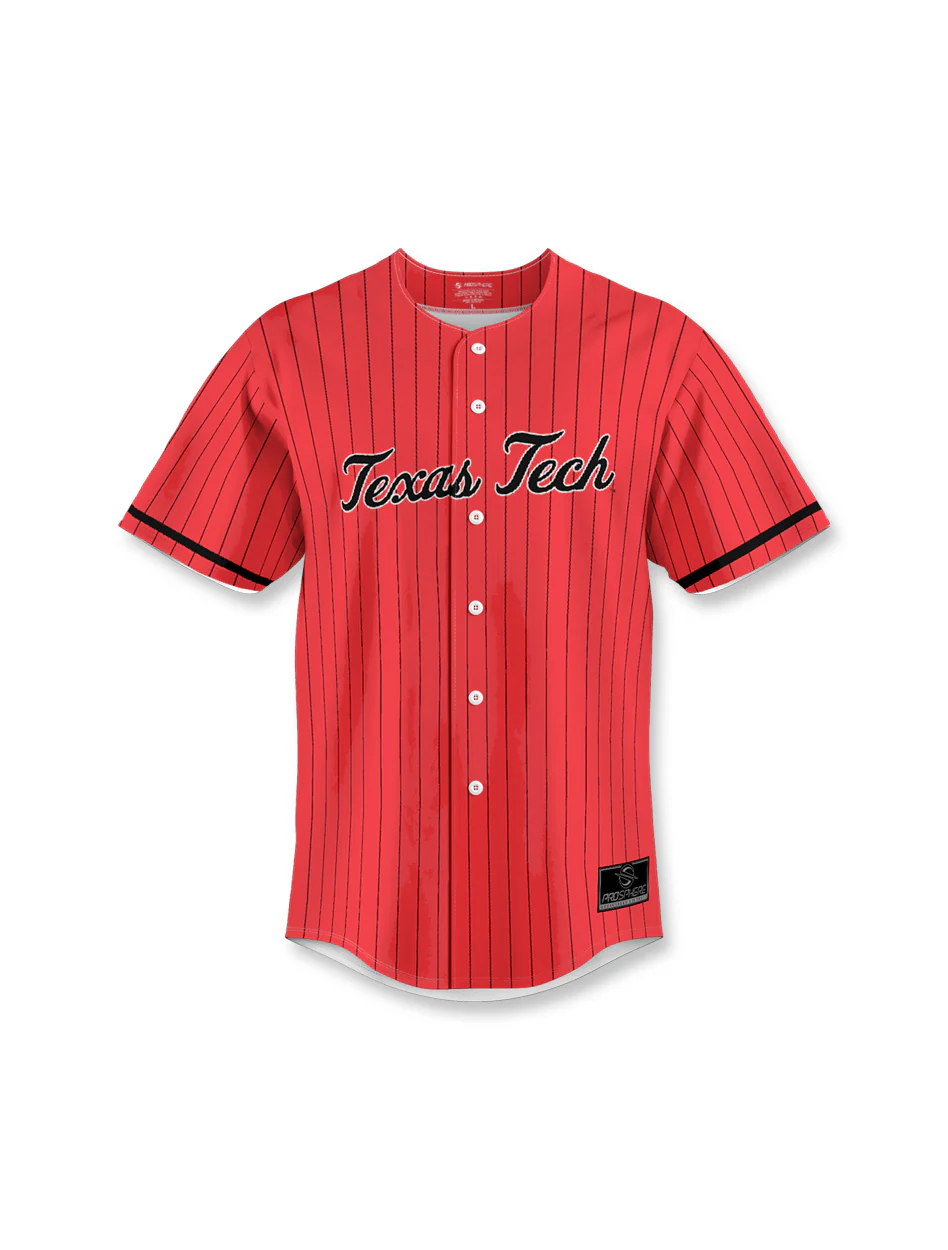 Texas Tech Youth  Pinstripe Baseball Jersey
