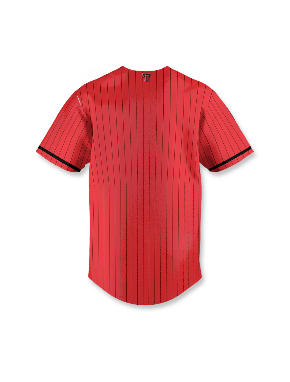 Texas Tech Youth  Pinstripe Baseball Jersey - Image 2