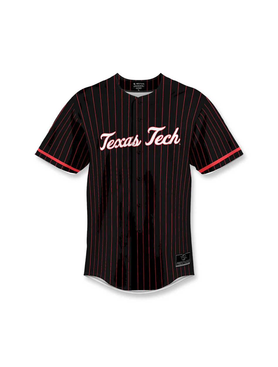 Texas Tech Youth  Pinstripe Baseball Jersey - Image 3