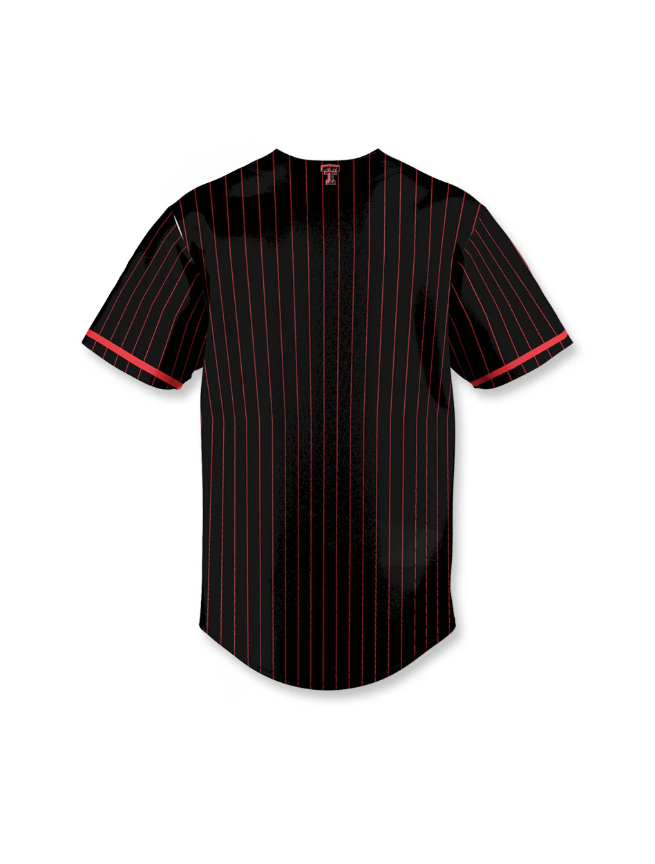 Texas Tech Youth  Pinstripe Baseball Jersey - Image 4