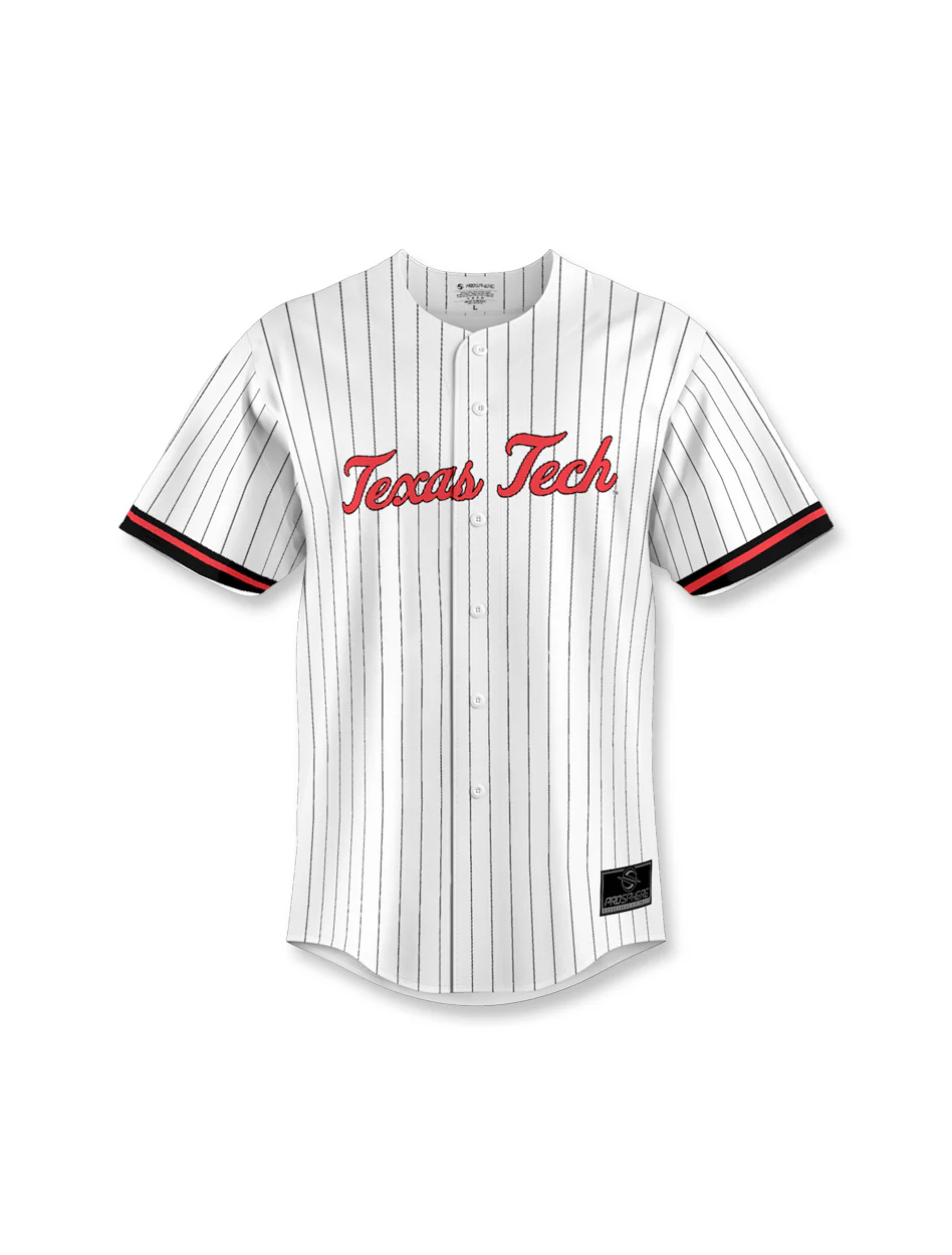 Texas Tech Youth  Pinstripe Baseball Jersey - Image 5