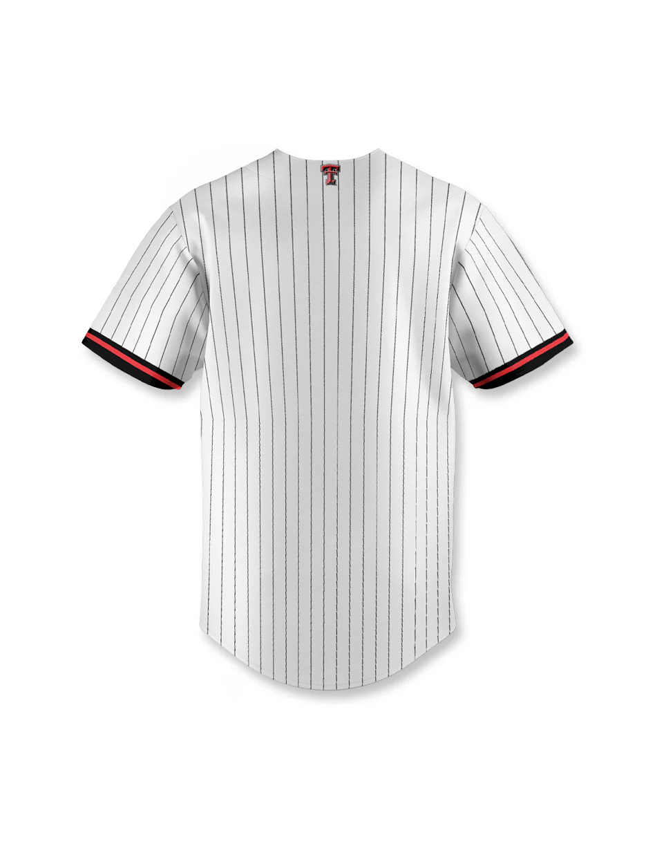 Texas Tech Youth  Pinstripe Baseball Jersey - Image 6